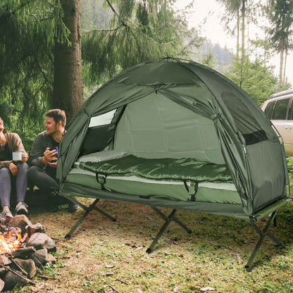 All-in-One Camping Cot Tent Combo – Elevated Sleeping Cot with Built-In Tent