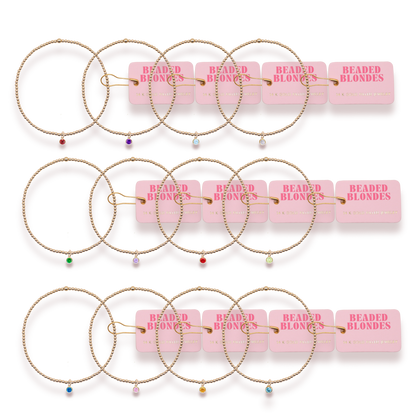 Birthstone Charm Bracelets: Standard 6.75 inch