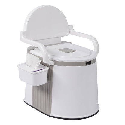 Portable Camping Toilet – 5-Gallon Bucket with Anti-Slip Strip, Handrails, Tissue Holder & Inner Barrel