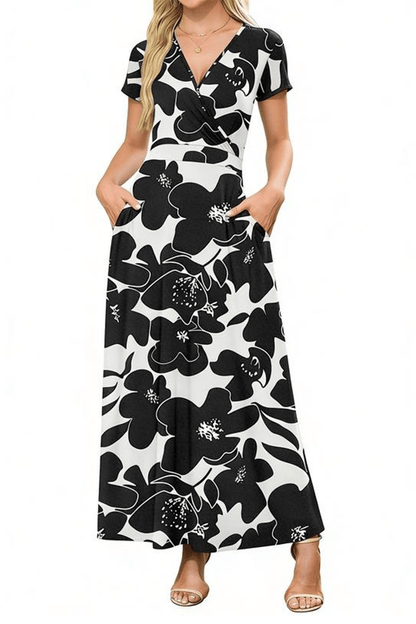 üëó V-Neck Maxi Dress ‚Äî Elegant, Waist-Defining, Comfortable, and Casual Summer Long Dress