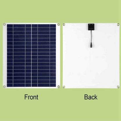 25W Flexible Solar Panel Charger – IP68 Waterproof, 12V with Dual USB Ports for RV, Car, Boat & Camping