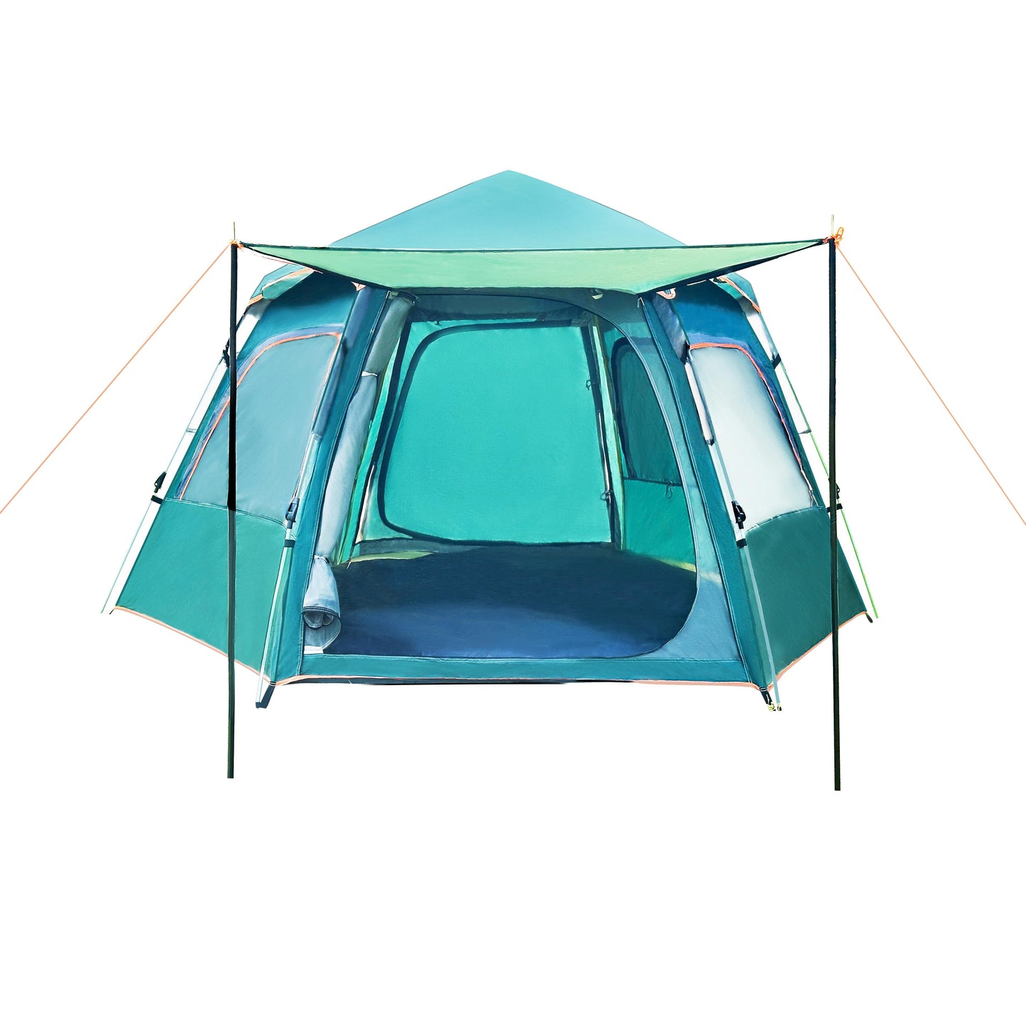 4–6 Person Pop-Up Family Camping Tent – 30-Second Setup, 9.2ft Starlight Mesh Roof & 1500mm Waterproof