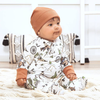 Baby Boy's On The Range Bamboo Zipper Romper