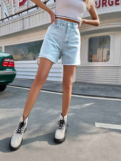 High Waist Loose Women's Denim Shorts – 12 Colors, XS to XL