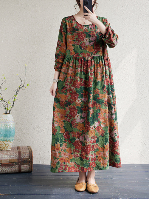 Floral Print Smock Dress for Women with Pockets | Eva Trends