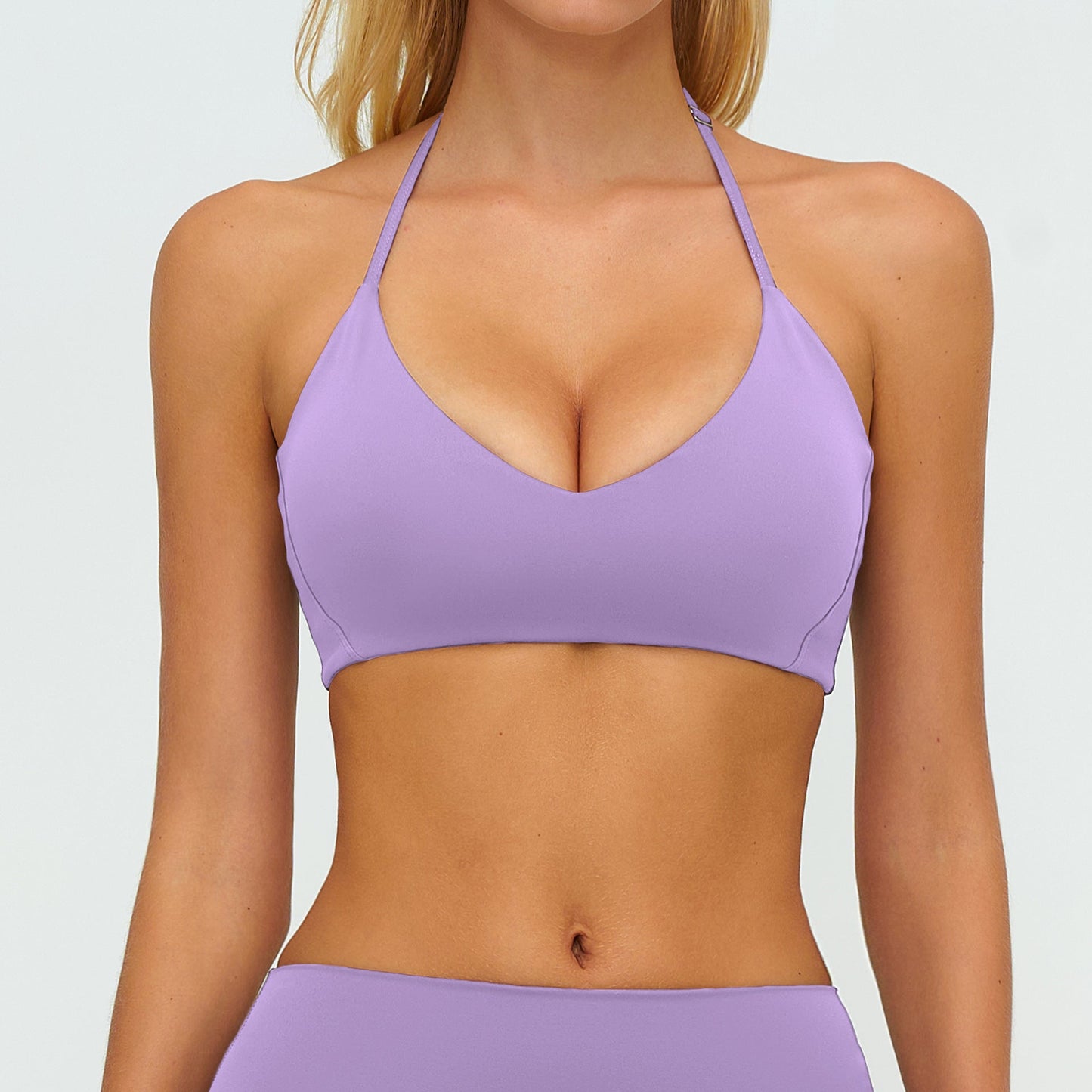 Women's Halter Neck Backless Sports Bra – Active & Yoga Bra