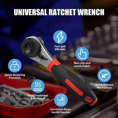Dailyardtool¬Æ Adjustable Ratchet Wrench Kit for 6-22mm Screw