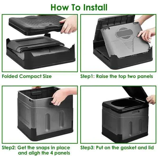 Portable Foldable Camping Toilet – Lightweight Outdoor Toilet for Camping & Emergencies