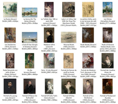 79 Painting Images by Giovanni Boldini Italian, 1842-1931 - Tibetan Buddhist thangka, detailed view