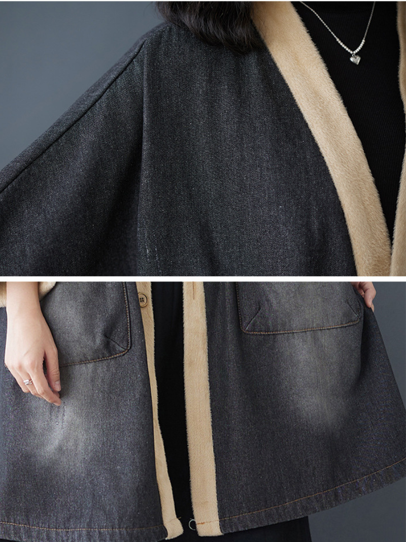 Women's Everyday Wear Comfortable Denim V-Neck Jacket