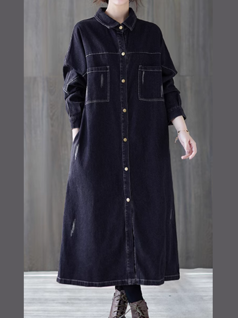 Women's Winter Trendy & Beautiful Polo Collar Denim Jacket