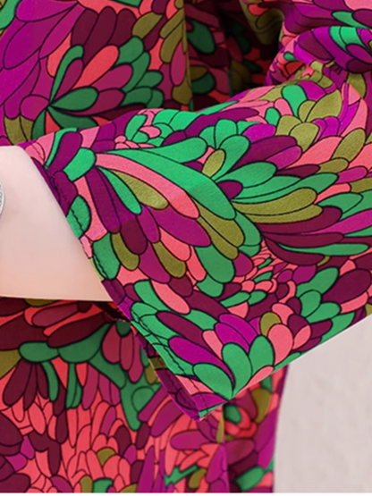 Women's Summer& Spring Stylish Floral Loose Top