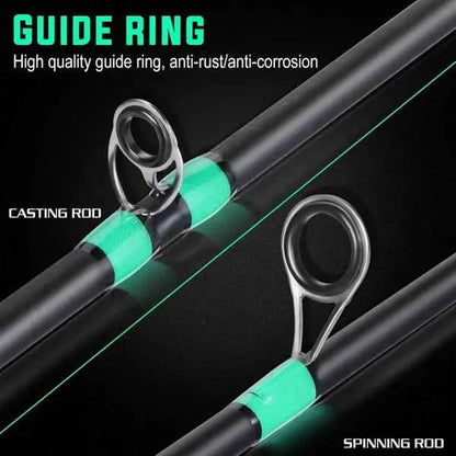5ft 11in 4-Section Fiberglass Spinning Rod – Medium Power, Carp & General Fishing