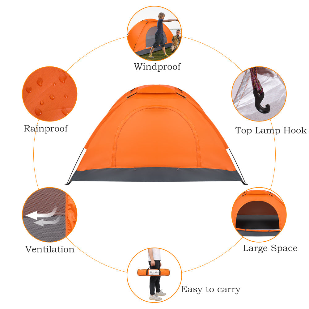 1-Person Pop-Up Camping Tent – Waterproof Instant Setup with Carry Bag