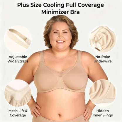 üíêWomen's Elegant Sheer Full Coverage Minimizer Bra ‚ú® Plus Size for Large Busts | No Digging, No Spillage & Ultra Comfy