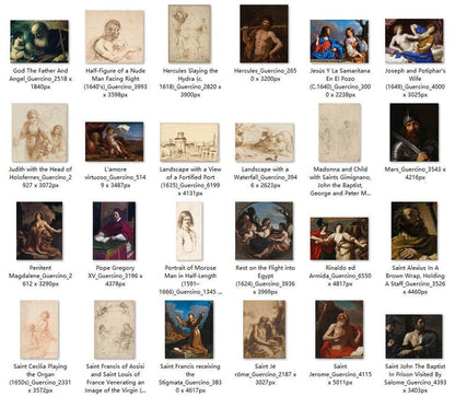83 Painting Images by Guercino Italian, 1591-1666 - Tibetan Buddhist thangka, detailed view