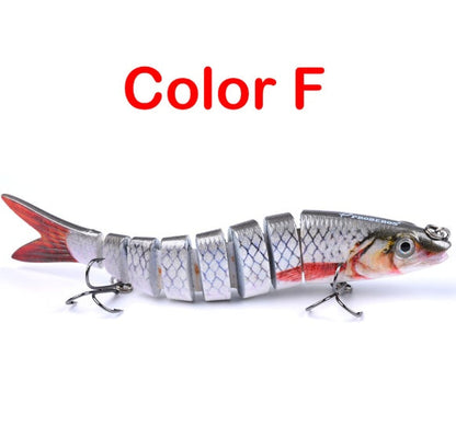 Multi-Jointed Hard Fishing Lure – 19g, Rattle Ball, Light-Reflecting, 12 Colors