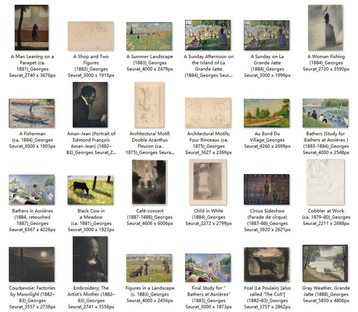 85 Painting Images by Georges Seurat French, 1859-1891 - Tibetan Buddhist thangka, front view