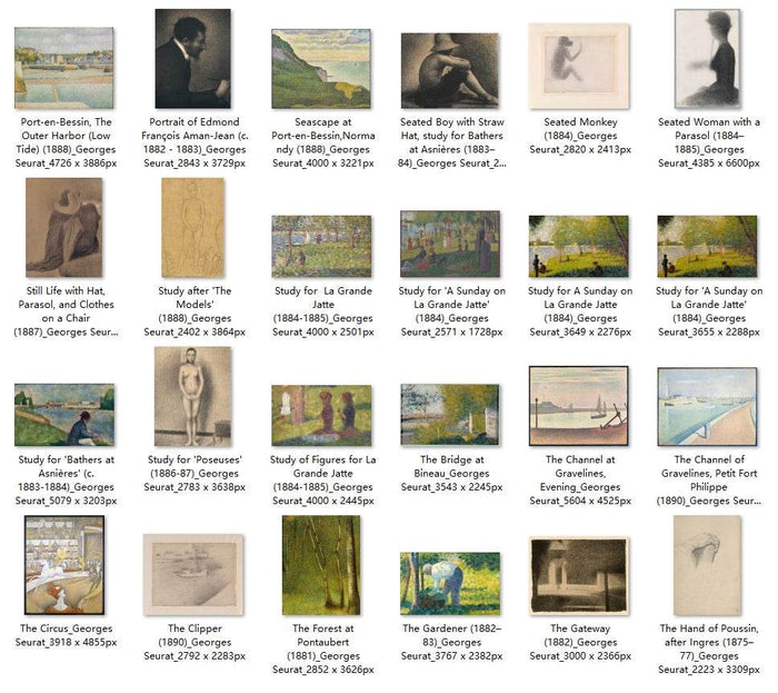 85 Painting Images by Georges Seurat French, 1859-1891 - Tibetan Buddhist thangka, close-up detail