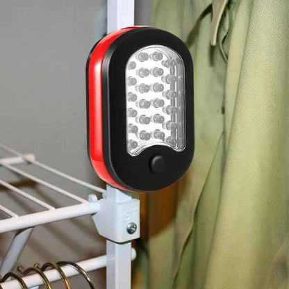 Compact Magnetic Work Light with Hook – 27 LED Camping Flashlight
