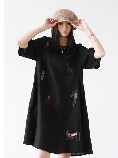 Stylish Summer Printed A-Line Dress | Eva Trends