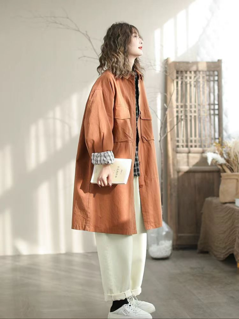 Women's Classic & Comfy Look with Lapel Collar Jacket
