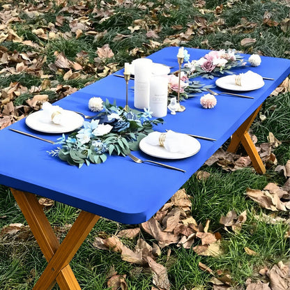üçñStretch Fabric Table Top Cap Cover ‚Äì Elastic Edge, Waterproof & Reusable