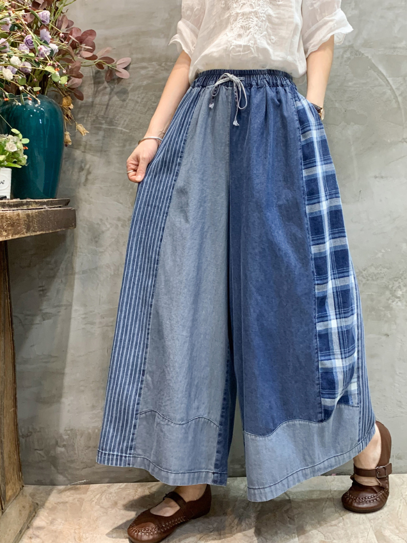 Women's Comfortable Wide-Leg Nine-Quarter Pants Bottom