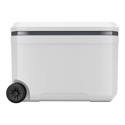 Portable Hard Cooler 45QT | 64-Can Wheeled Cooler with Cup Holder