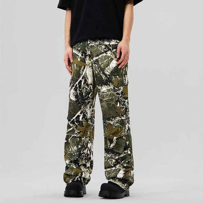 Men's American Camouflage Cargo Pants – High-Waist Cotton Trousers