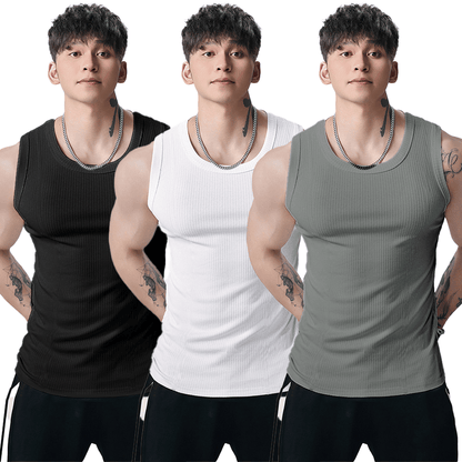 üî•Men's  Wide Strap Ribbed Tank Top