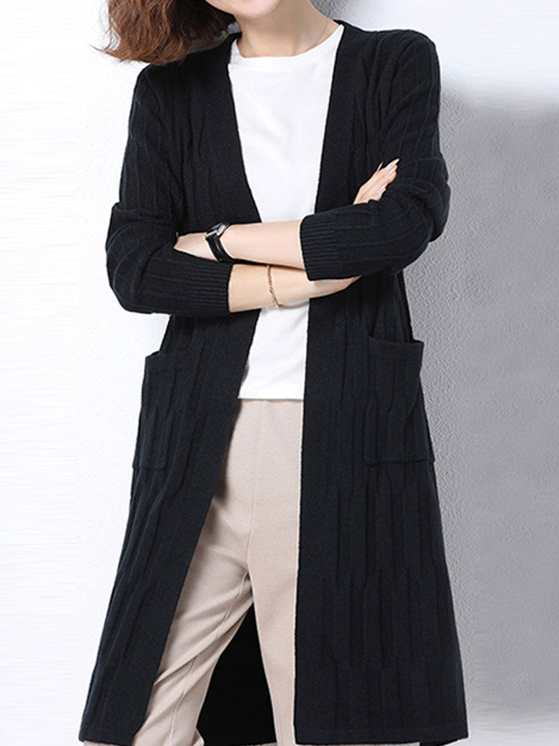 Chic Women's Long Knitted Cardigan | Eva Trends