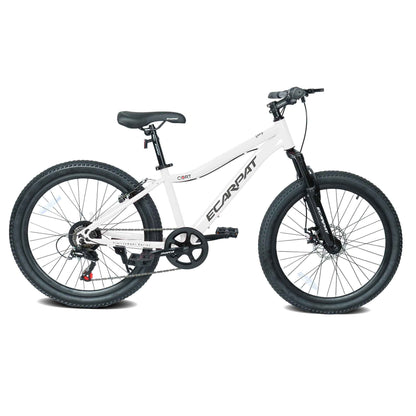 24" Youth Mountain Bike | 7-Speed, Front Disc Brake, Suspension & Alloy Rims