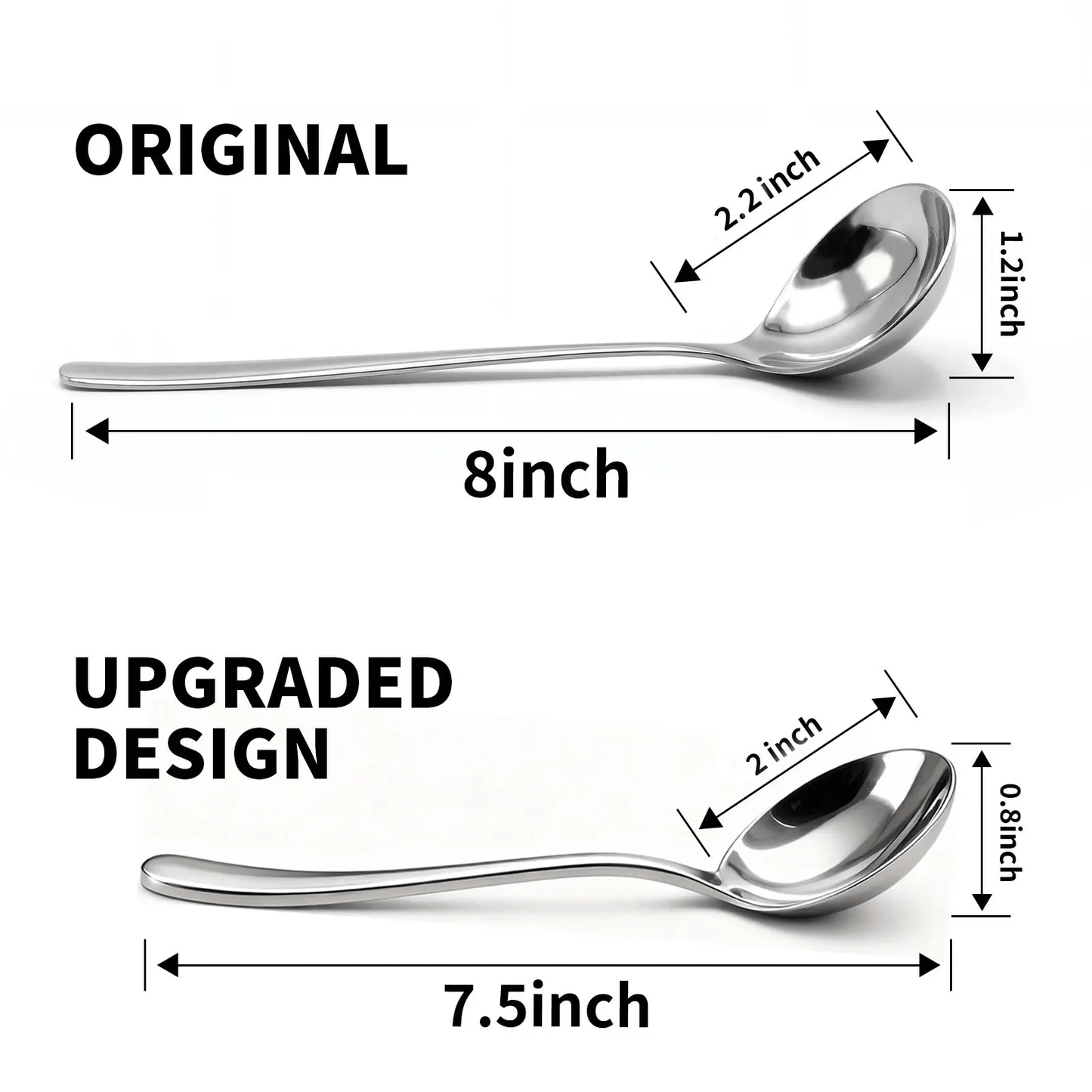 üç≤ 4/6 PCs Stainless Steel Soup Spoon Set