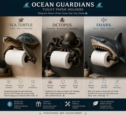 üåä Ocean Guardians Toilet Paper Holder Series