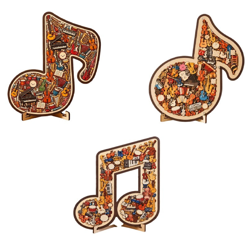Wooden Musical Note Jigsaw Puzzleüé∂üß©