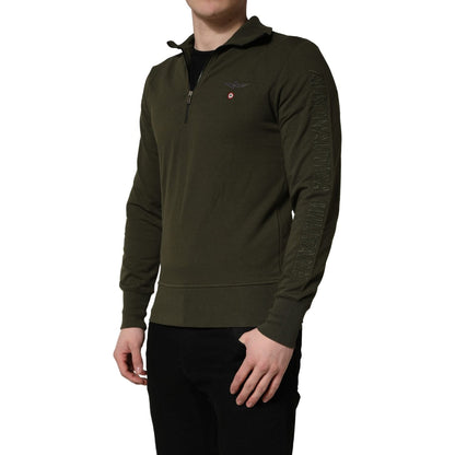 Aeronautica Militare MilitaryGreen HalfZip Sweatshirt Sweater
