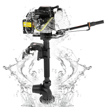 4HP 4-Stroke Gasoline Outboard Motor – Air Cooled Jet Pump Short Shaft Marine Engine for Fishing Boats
