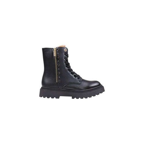 Alviero Martini Prima Classe Black Polyethylene Lace-Up Boots