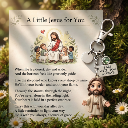 "A Little Jesus for You" - Comforting Pocket Reminder Keychain & Poem Card Gift Set üåüüôè