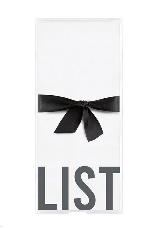 Acrylic holder with notepad