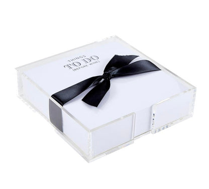 Acrylic holder with notepad