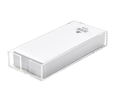Acrylic holder with notepad