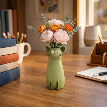 üî•49% OFF - üòªHandcrafted Quirky Cat Vase