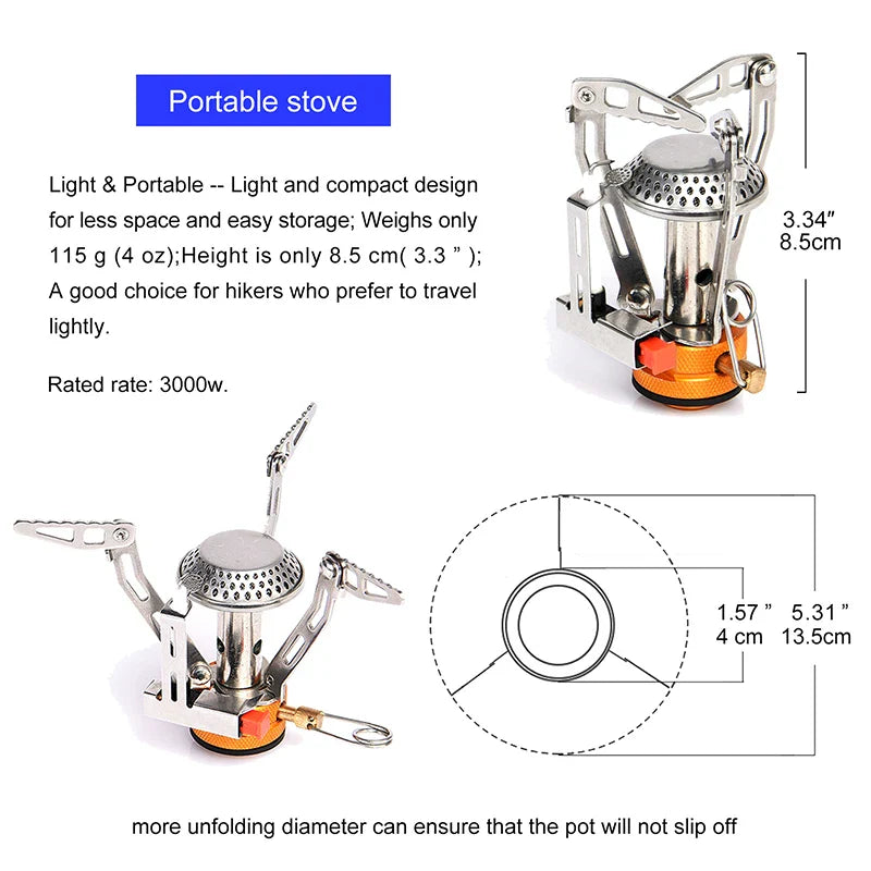 Aluminum Alloy Camping Cookware Set – 1L, Foldable, Tableware Included, Serves 3