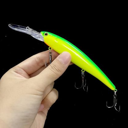 Deep Diving Minnow Wobbler Lure – 16.5cm, 21g, 2.5-4.5m Depth, Bass Pike Perch, 3 Colors