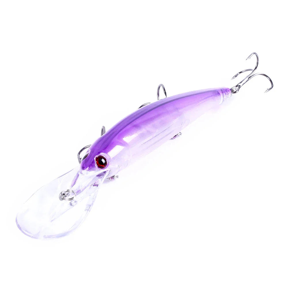 Deep Diving Minnow Wobbler Lure – 16.5cm, 21g, 2.5-4.5m Depth, Bass Pike Perch, 3 Colors