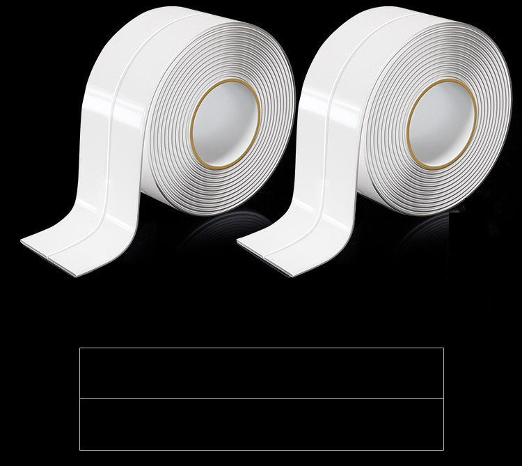 Waterproof Acrylic Caulk Tape ‚Äì 2 Rolls, Cuttable, 10.5ft x 1.4in, with Sealing Tool ‚Äì For Bath, Toilet, Sink & Kitchen