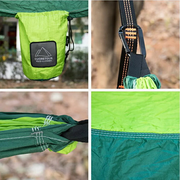 Portable Camping Hammock – Lightweight Nylon Parachute Hammock for Outdoor & Garden