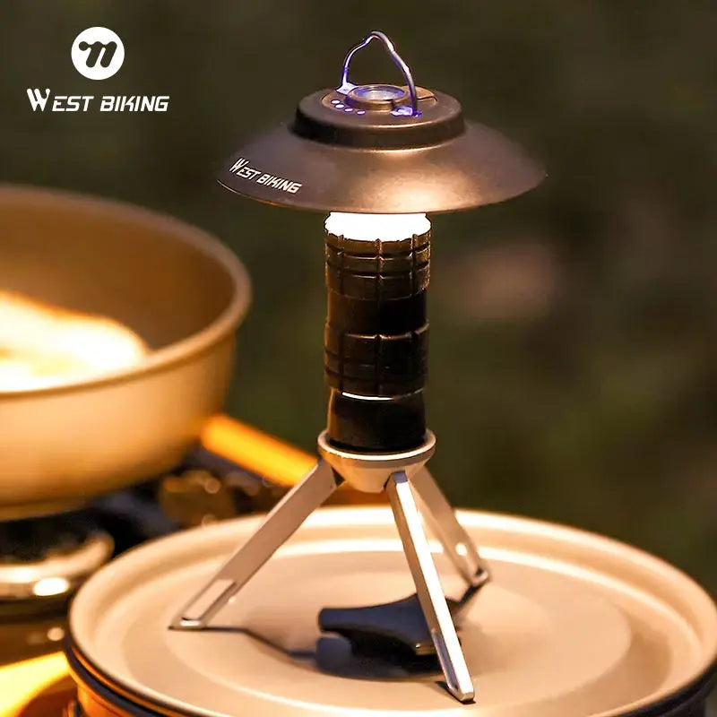 Portable Camping Flashlight – Type-C Rechargeable, Tripod & Lampshade Kit, 3 Colors
